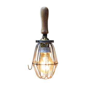 Brass cage industrial hanging lamp