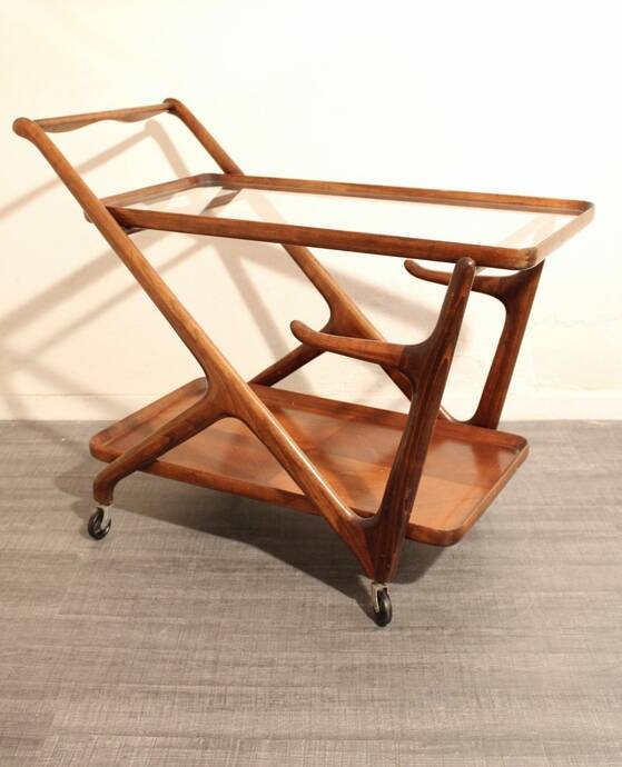 Cesare Lacca Italian fifties design serving cart for Cassina