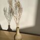 Decorative vase in beige ceramic