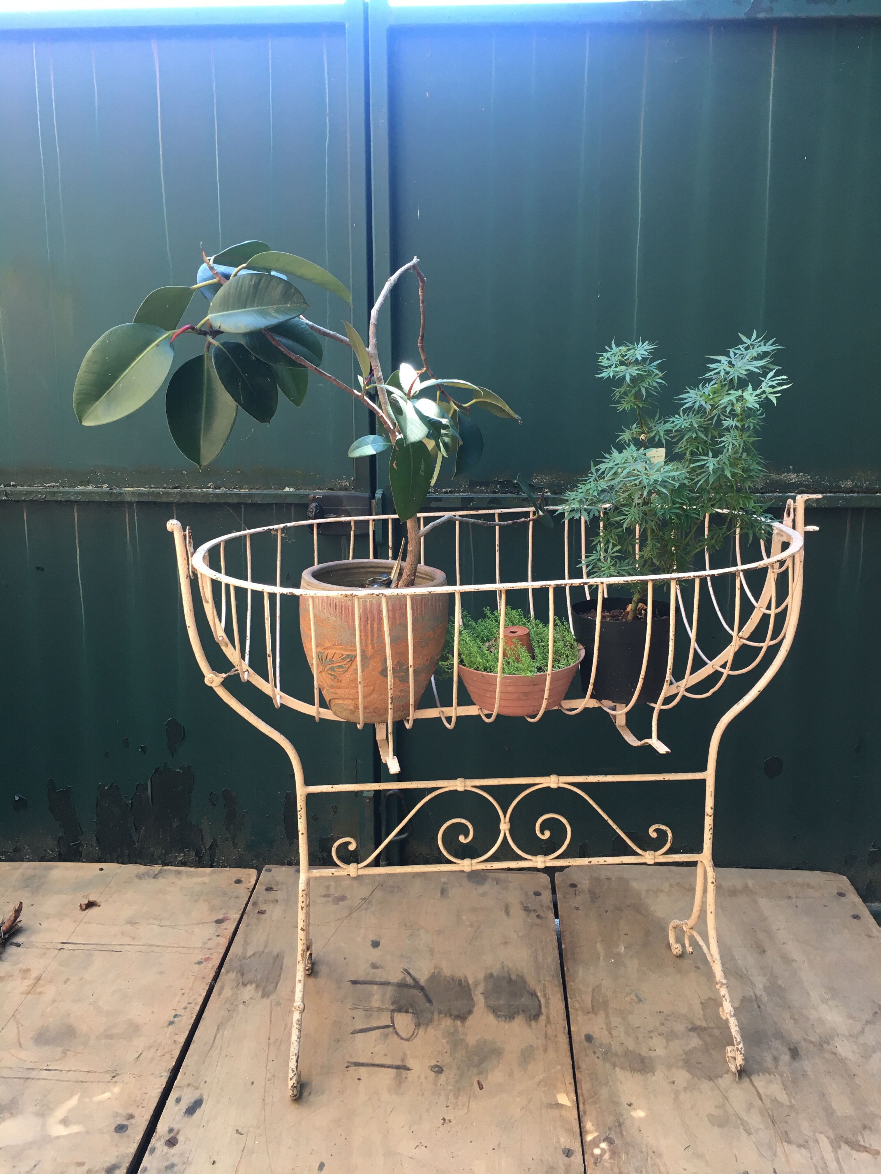 Wrought iron cradle