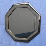Belgian octagonal mirror "Deknudt Mirrors" from the 80s