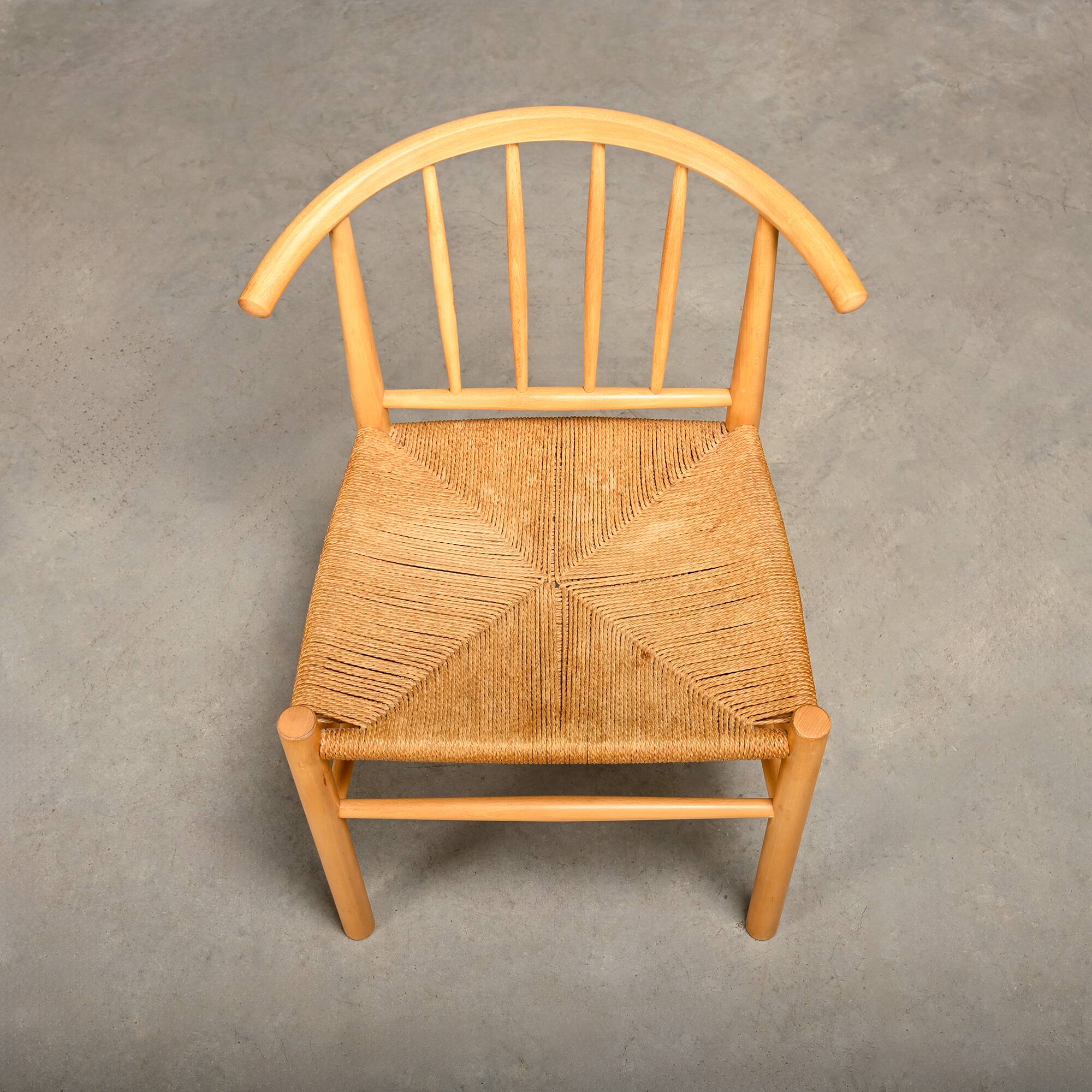 Erik Ole Jørgensen J151 Dining Chairs in beech and papercord for FDB Møbler