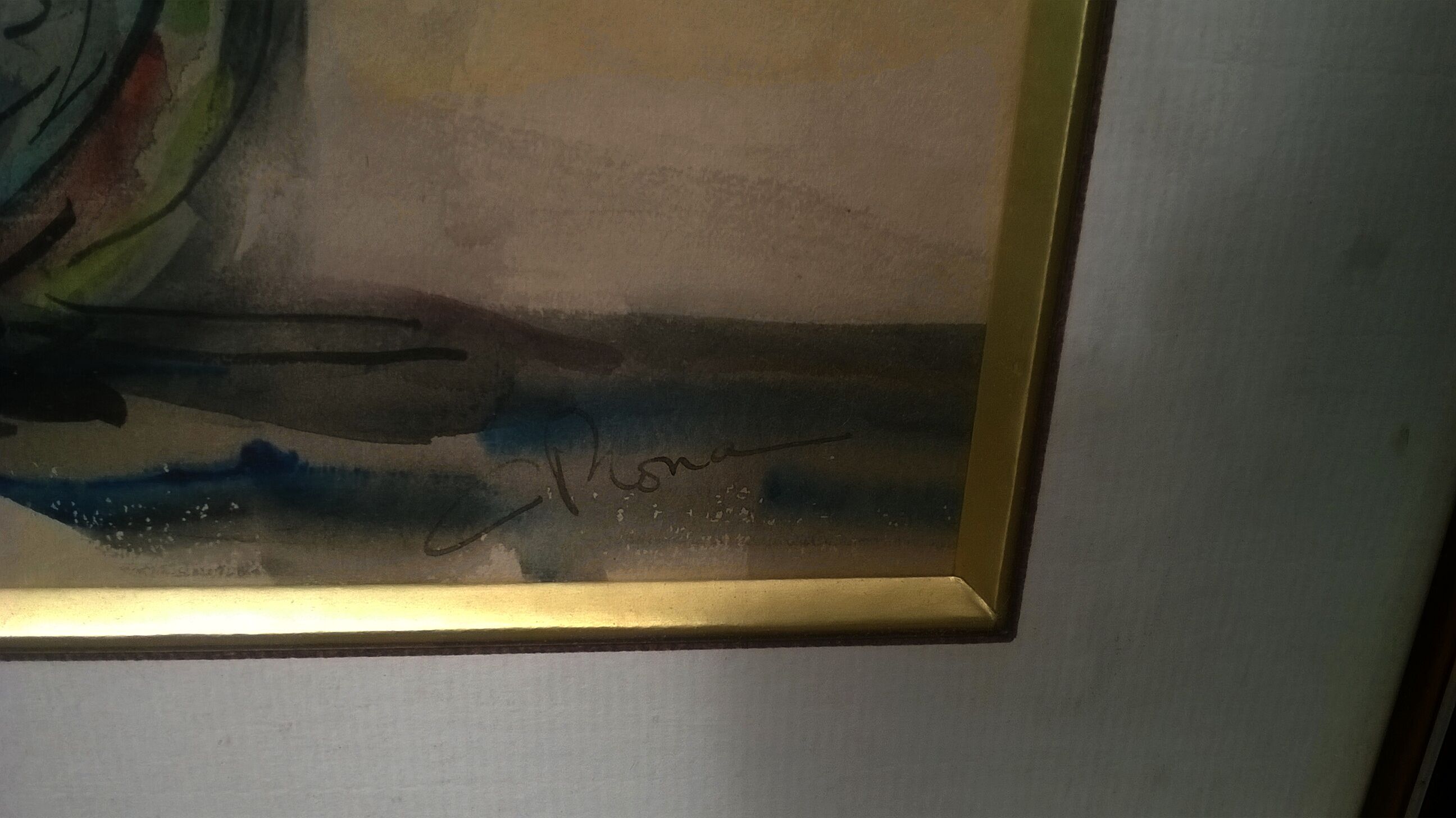 Aquarelle "au vase de fleurs"