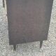 Vintage 3-drawer chest of drawers in dark varnished mahogany and brass from the 1960s