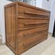 Chest of drawers with 4 drawers in walnut