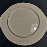 Plat de service rond faïence Longchamp décor Nancy début XXème