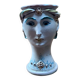 🏺 Bust vase head of a woman — Crackled earthenware — Digoin-S Manufacture