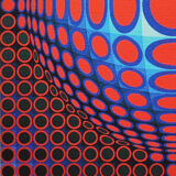 Victor Vasarely  Op Art Limited Edition Lithograph (1975) Signature pri