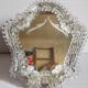 Venetian mirror 22cm X 24 cm Murano glass to pose 50s