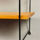 Vintage wall shelf with three wood veneer shelves