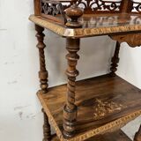 Napoleon III display stand in marquetry mahogany, 19th century.