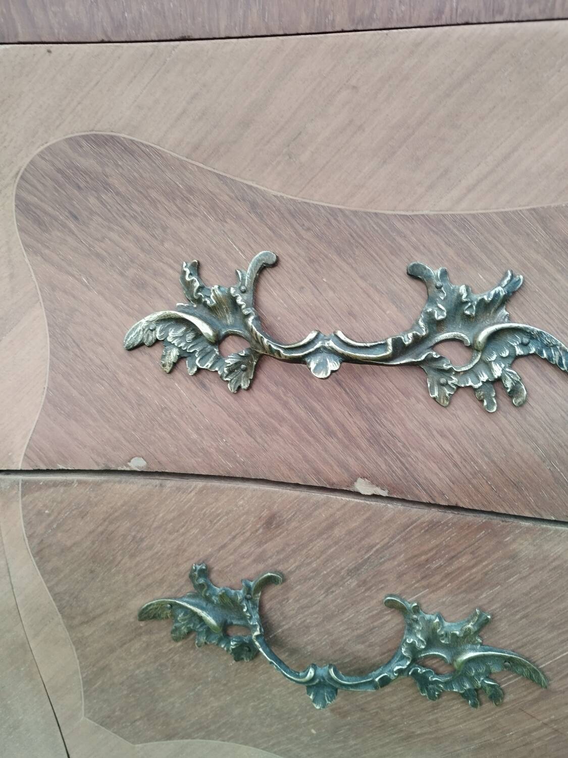 Louis XV style antique marquetry chest of drawers