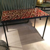 Red ceramic coffee table