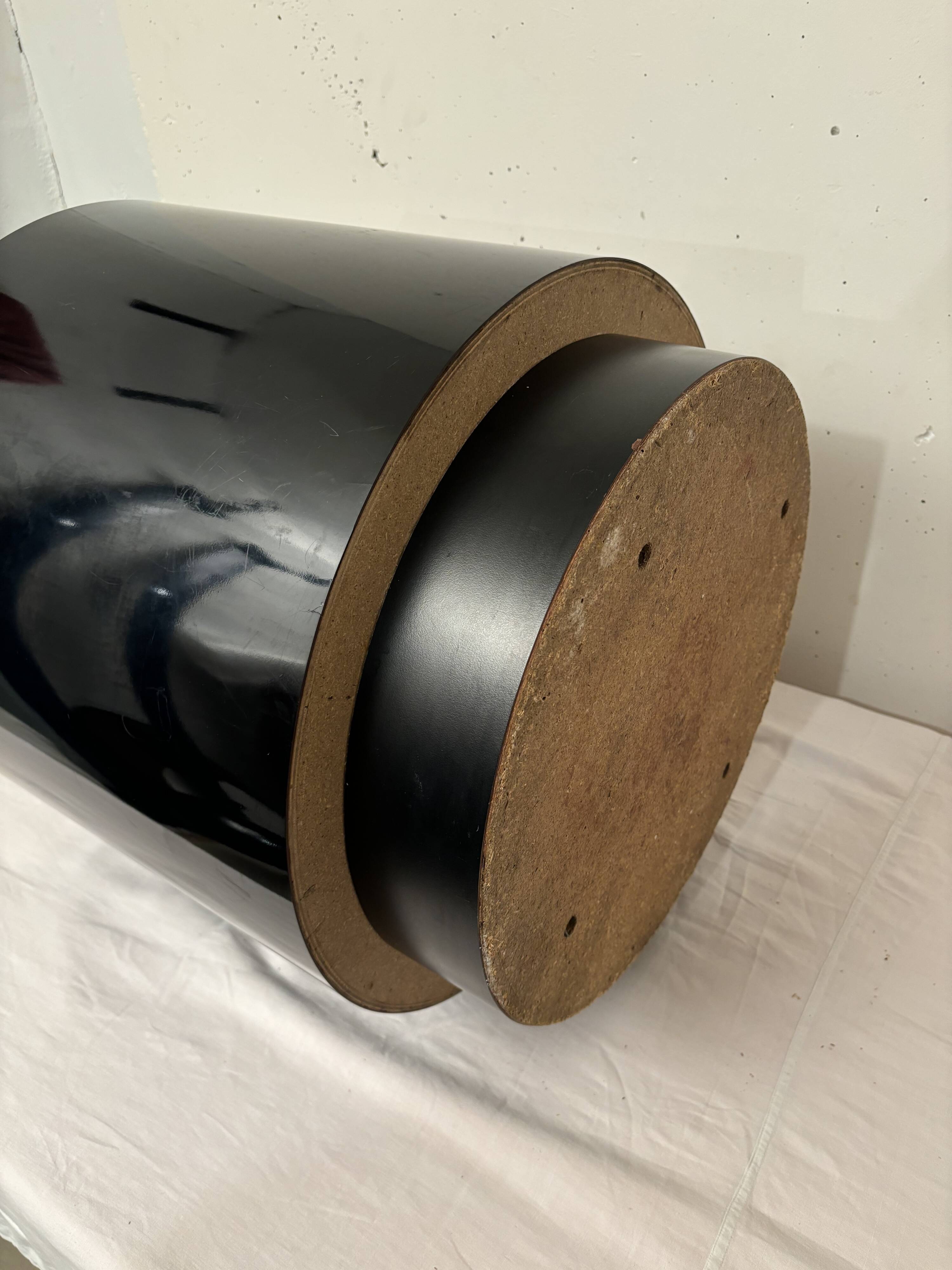 Side table, black melamine coffee table, 1970