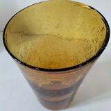 Large bubble glass vase