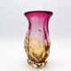 Vase Studio Glass Josef Hospodka Chribska Sommerso Feuille Argent