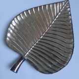 Large Brass Leaf Bowl Pocket Tray