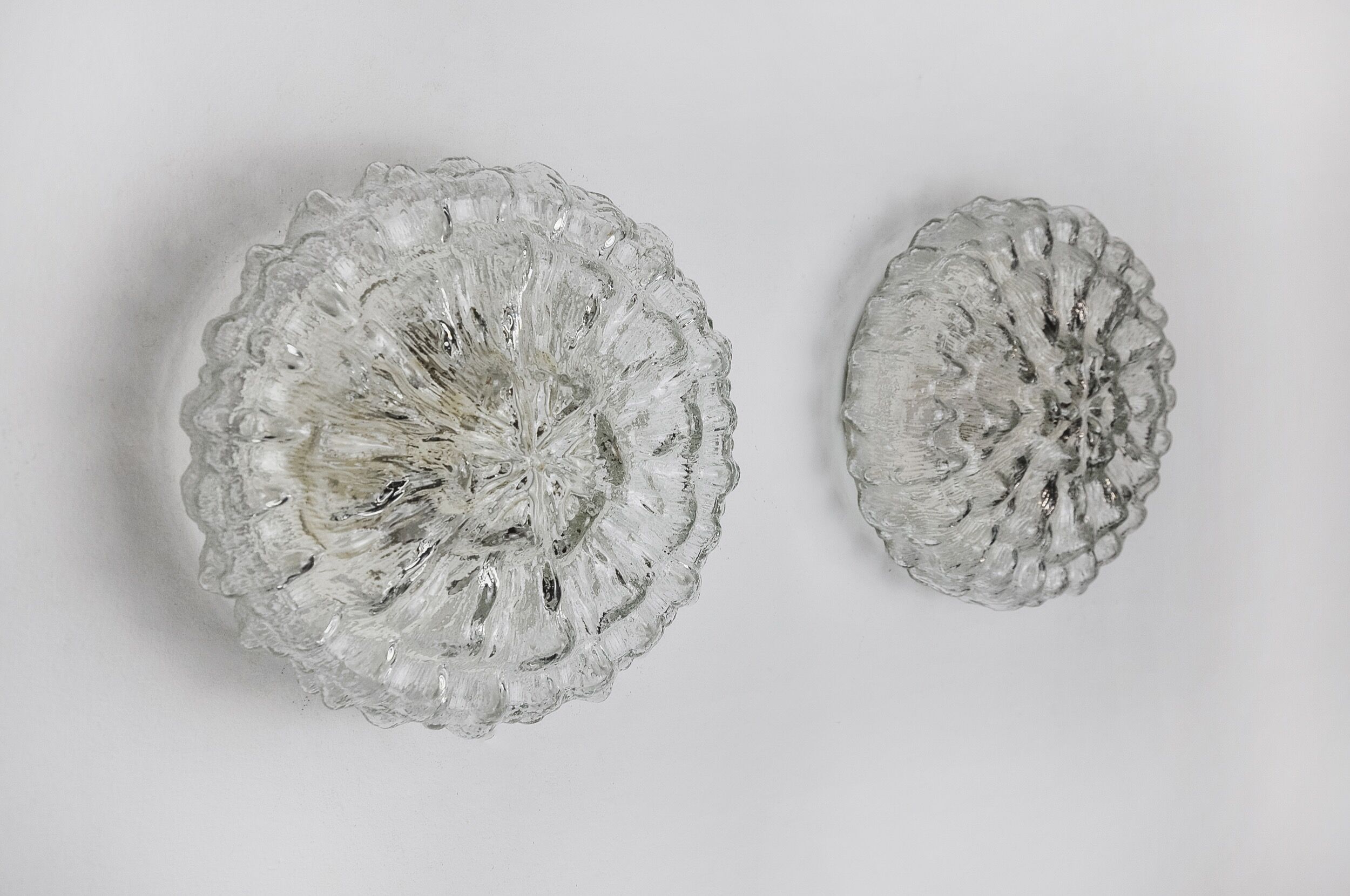 Pair of Bubbles sconces by Limburg, blown glass, Germany, 1960