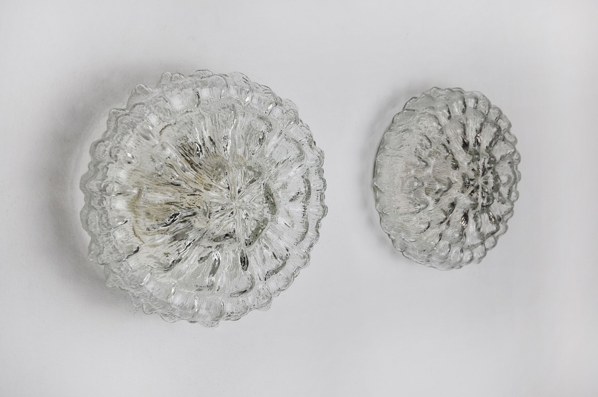 Pair of Bubbles sconces by Limburg, blown glass, Germany, 1960