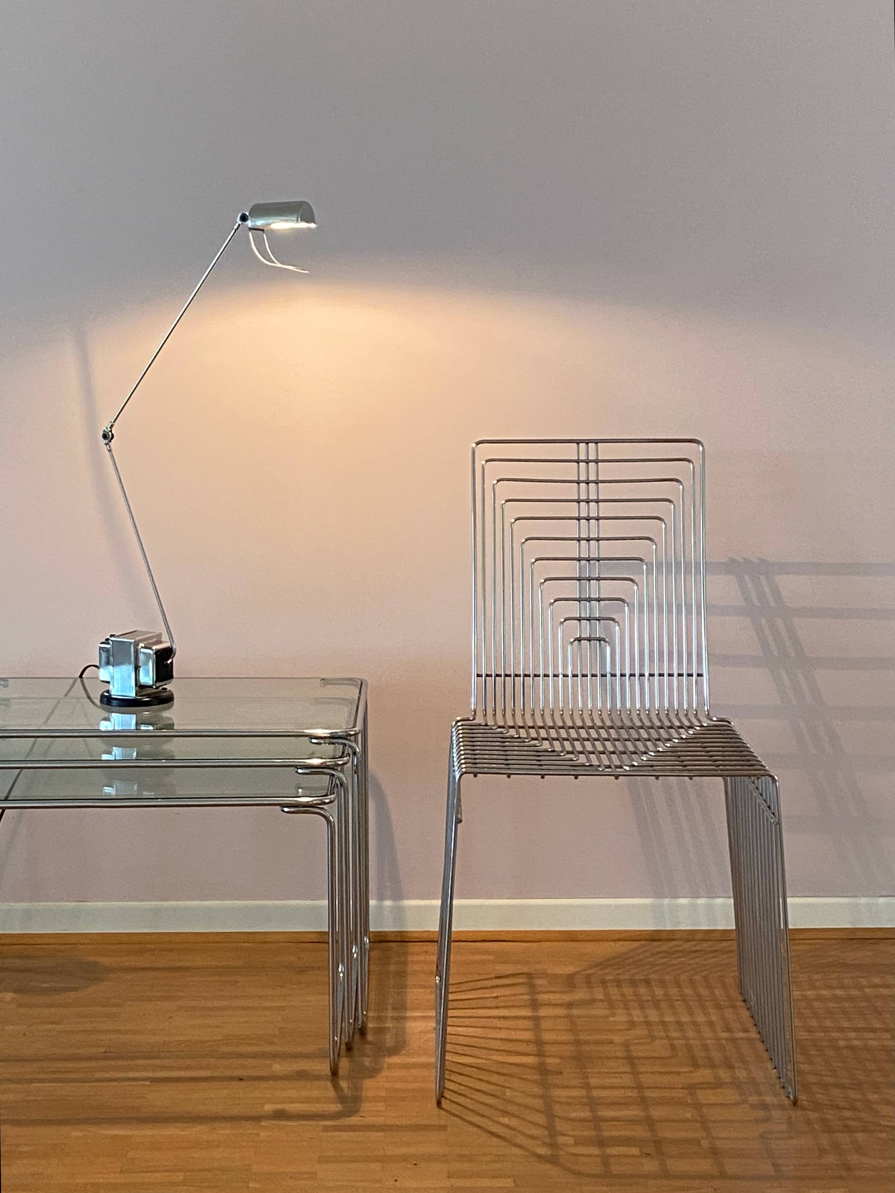 Max Sauze 1970s wire sculpture chair Made in France