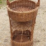 Rattan cylinder basket