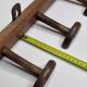 Wall coat rack in solid wood "half-moon" handmade, 75 cm