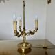 Lucien Gau empire style lamp in solid bronze gilded with bright gold "with swans"