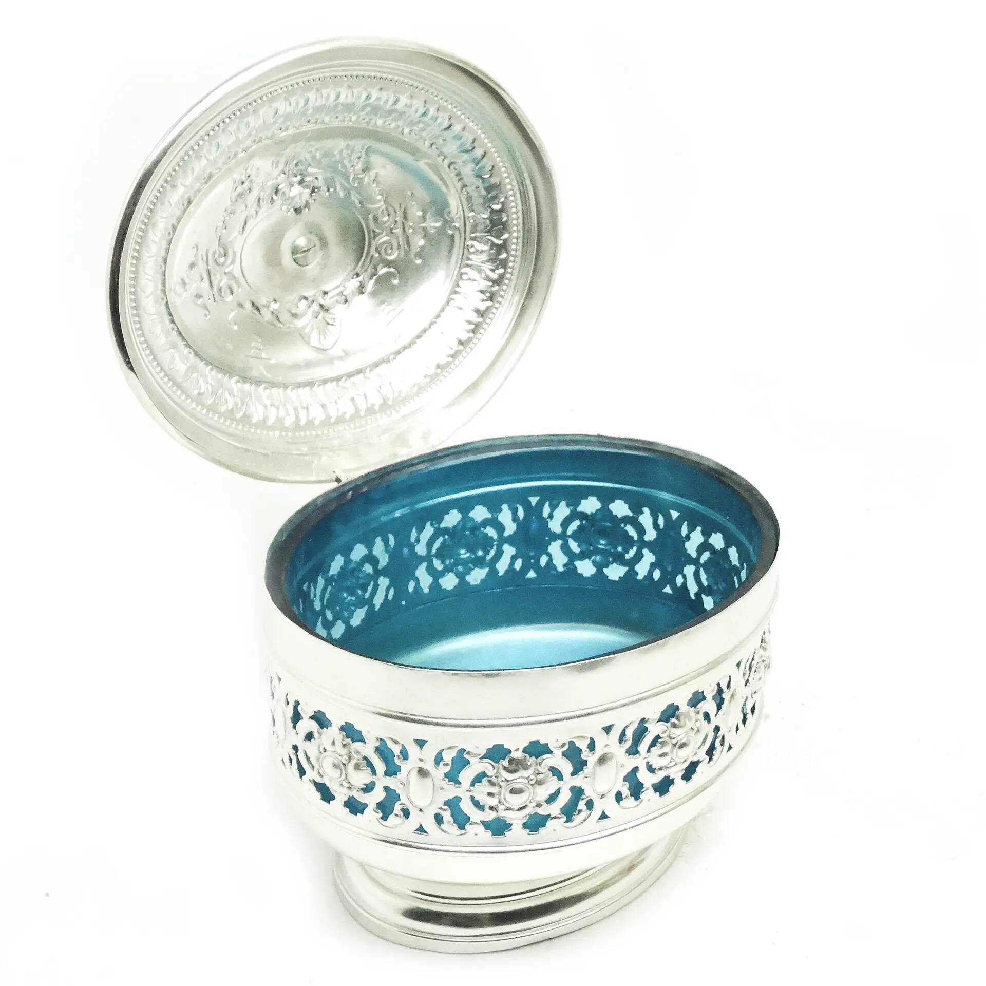 Sugar bowl, Eclecticism, silver-plated brass, WMF, Germany, 19th century