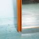 Miroir suédois minimaliste en bois de pin Japandi des années 70