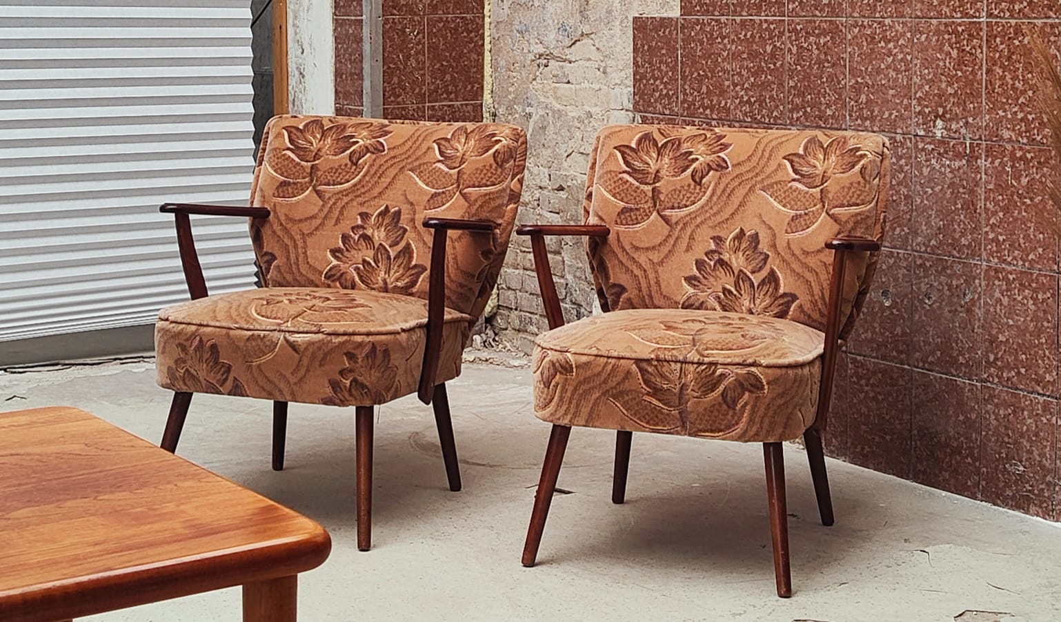 Set de 2 fauteuils de cocktail mid century