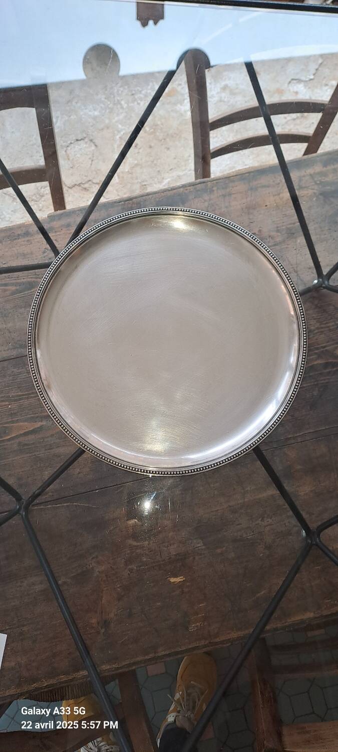 Ercuis pearl silver metal tray