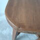 Antique waxed wood stool, side table, vintage seat, farmhouse stool