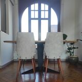 Set of 4 BAUMANN chairs from the 60s (model 840, Max Bill)