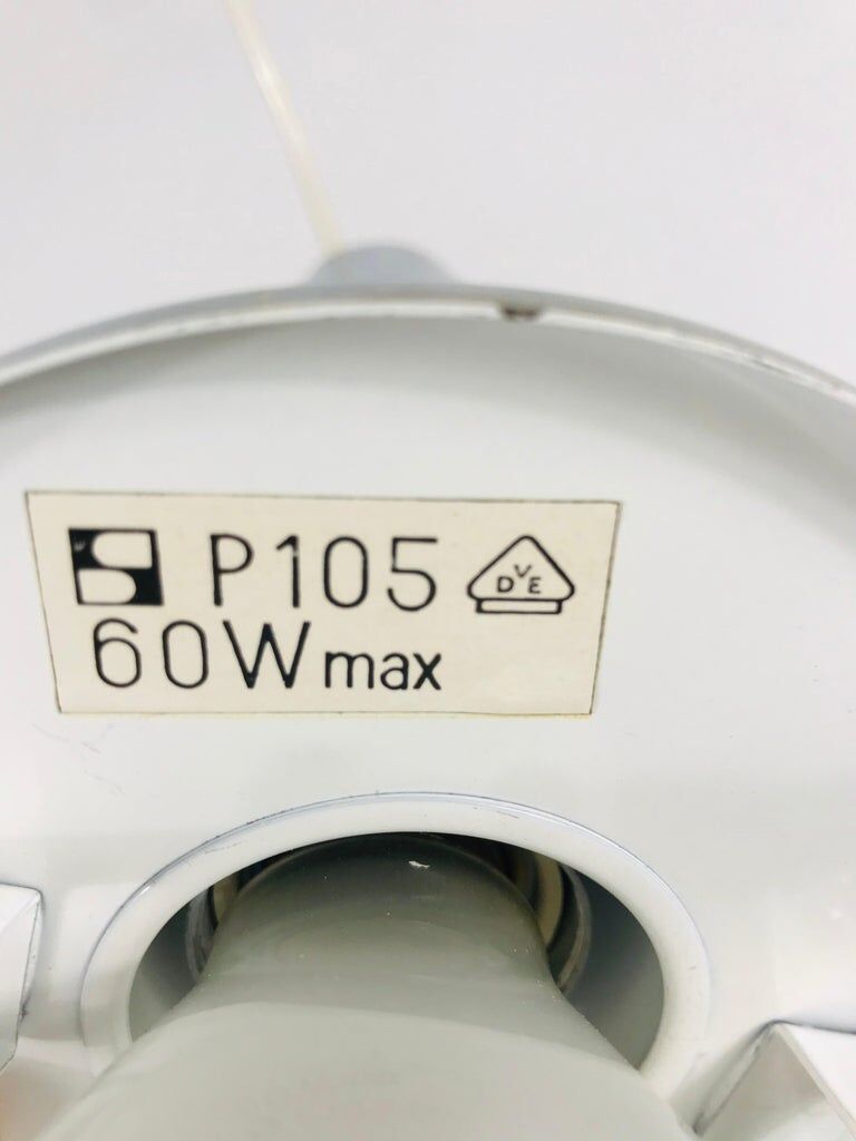 Hanging lamp in chrome and bubble glass 1970 Germany