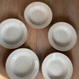 5 speckled hollow plates