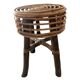 Brutalist rattan stool