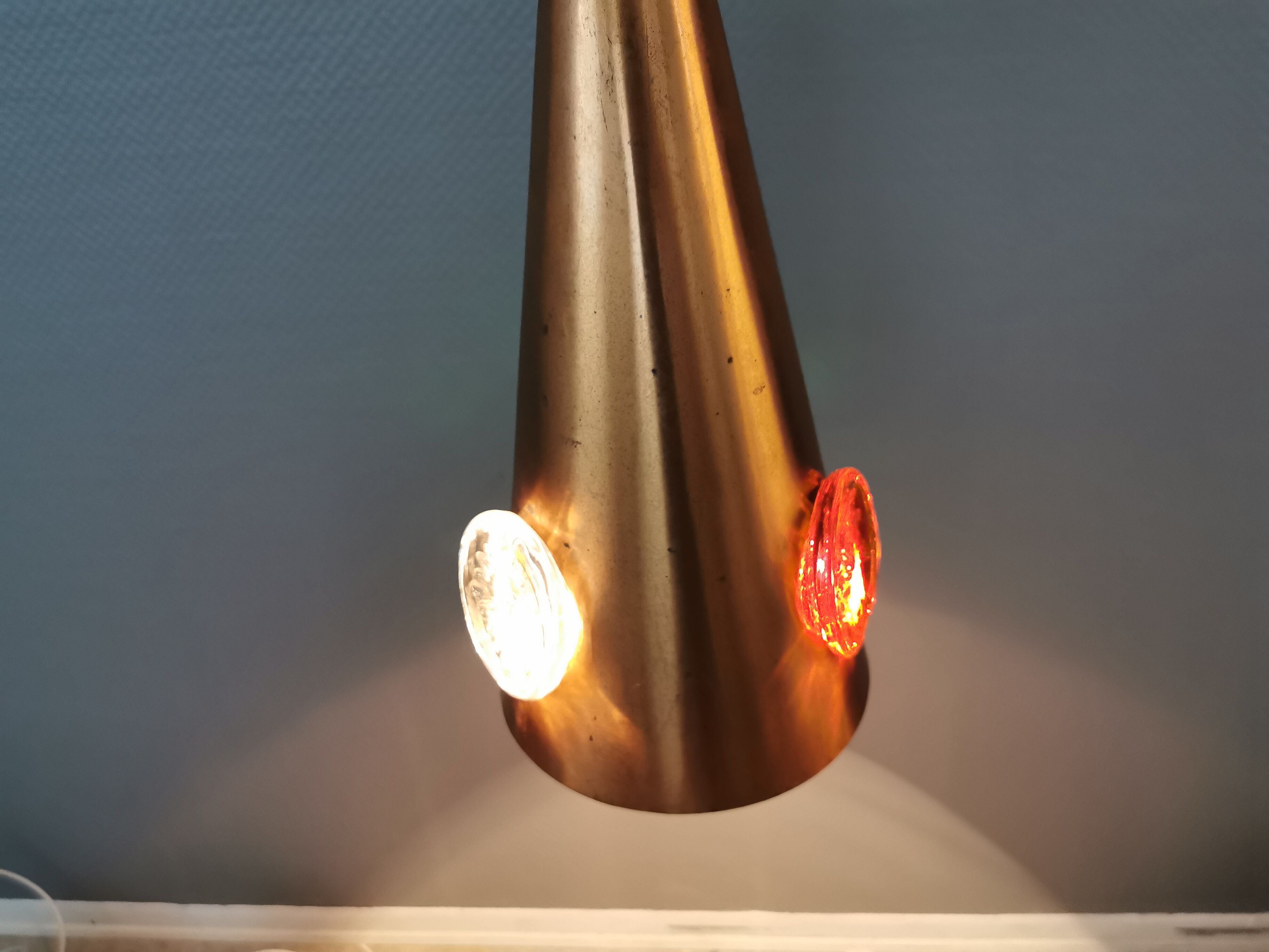 Hanging lamp, model Struten in copper by Erik Höglund & Hans Bergström for Ateljé Lyktan Sweden 1960