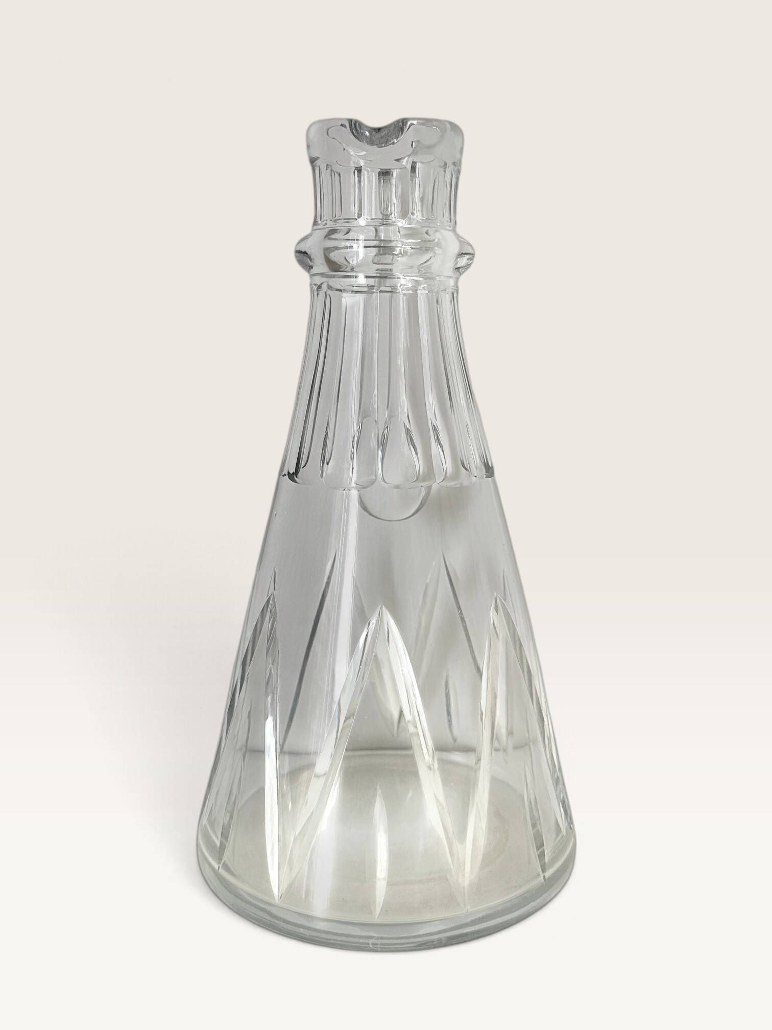 Art Deco crystal jug