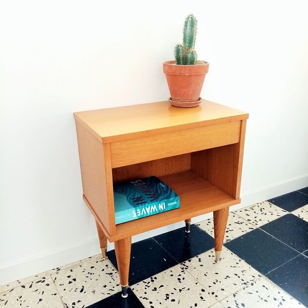 60s night bedside table
