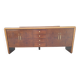Vintage Sideboard in in Walnut Root and Maple Wood with Brass Details, 1940s