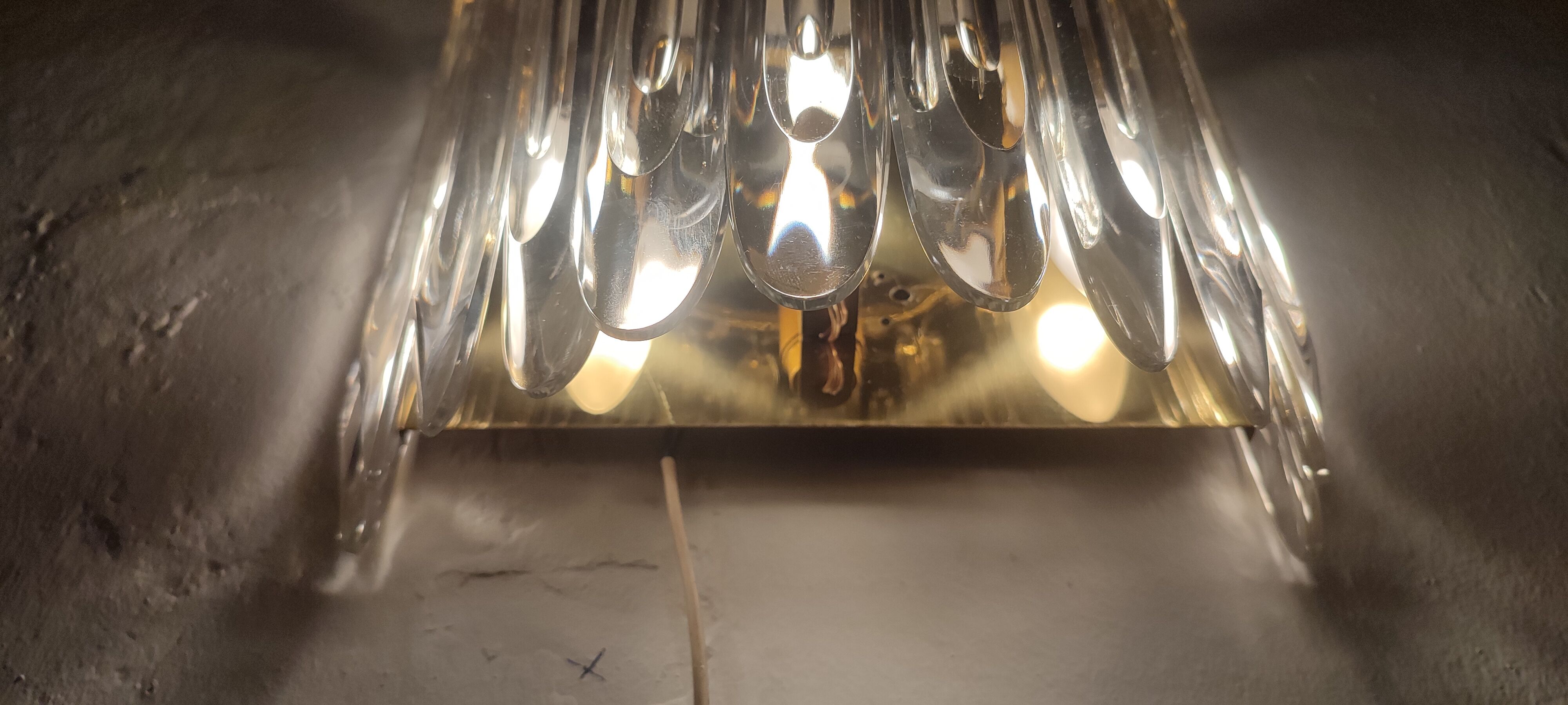 Crystals sconces Italy, 1970
