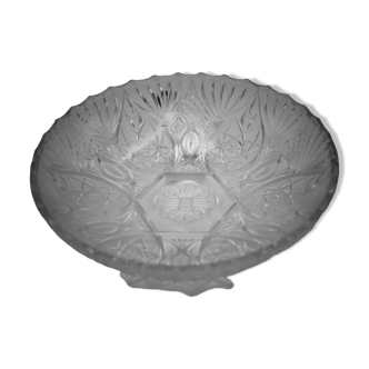 Bowl Art Deco carved glass