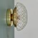 Vintage square globe wall or ceiling light in moulded glass