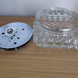 70s glass ceiling light