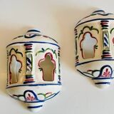 2 Vintage ceramic wall lights