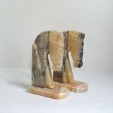 Onyx horse bookends