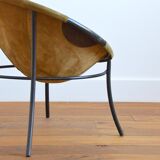 Circle chair in vintage suede 1960s