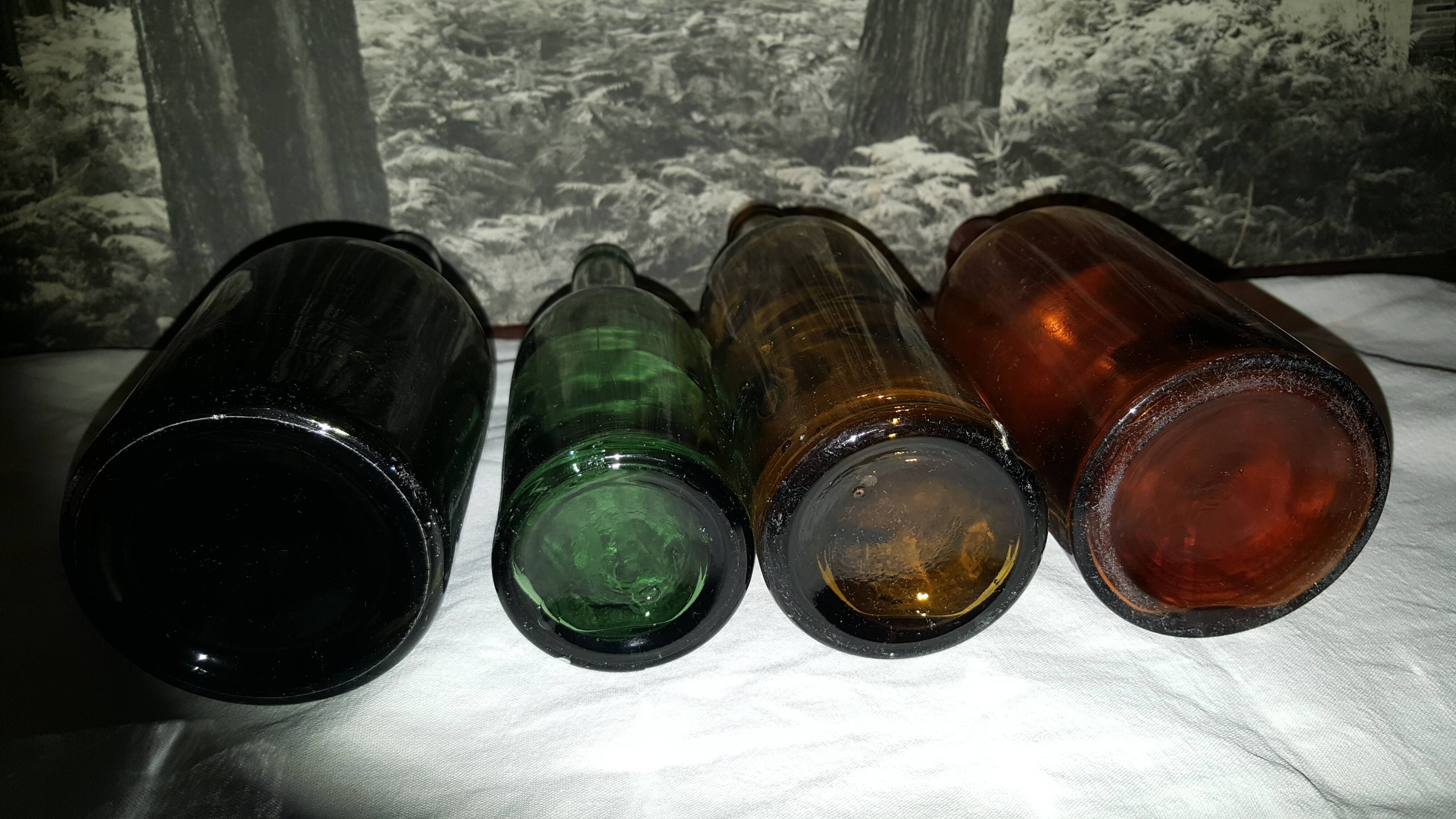 Old glass bottles