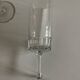 Set of 9 champagne flutes with flat sides in crystal sounding 1960