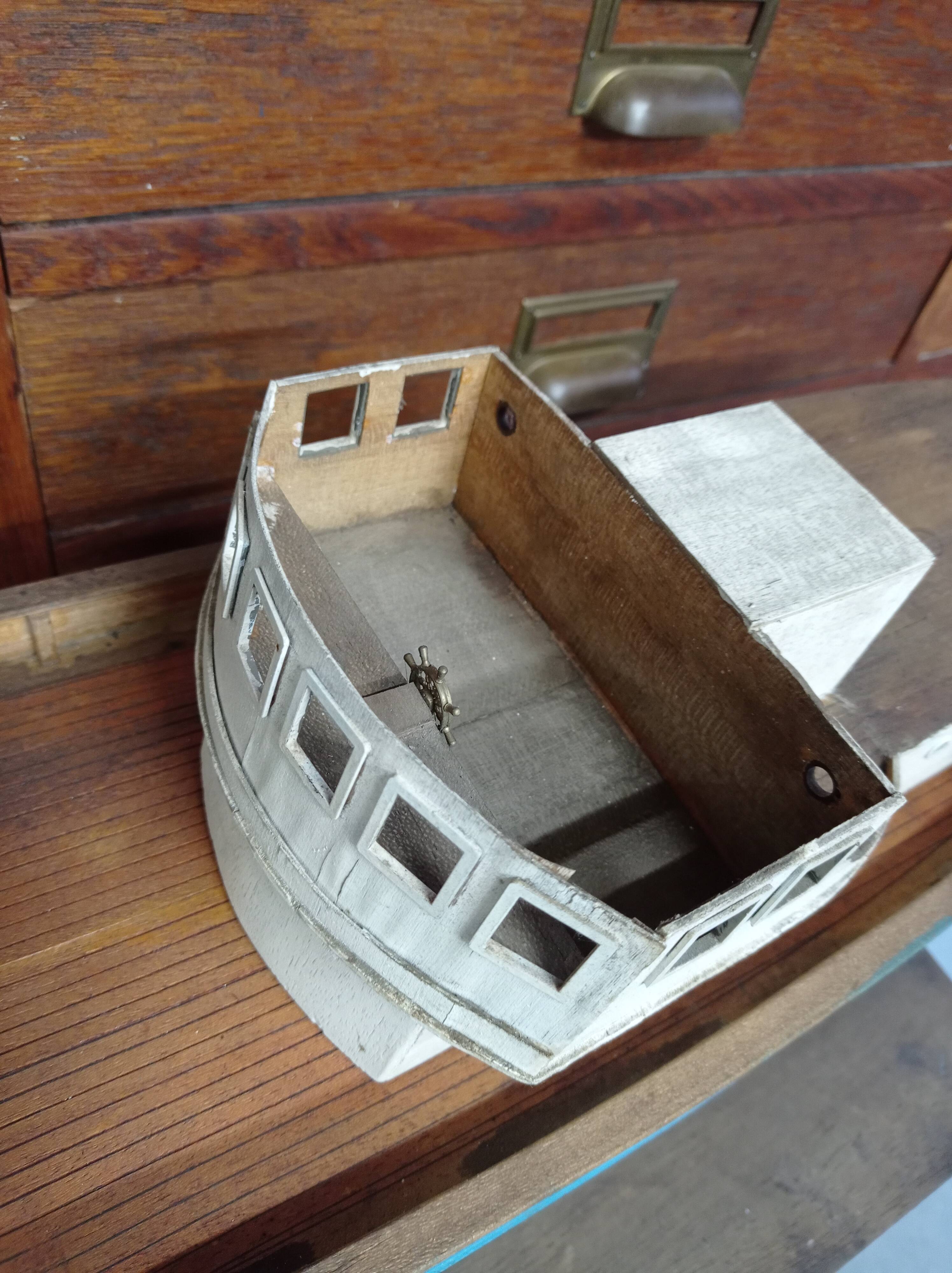 Model of a fishing boat